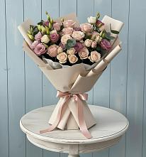 Букет цветов из:  Розы и Лизиантусы в Алексеевка Уфимский район