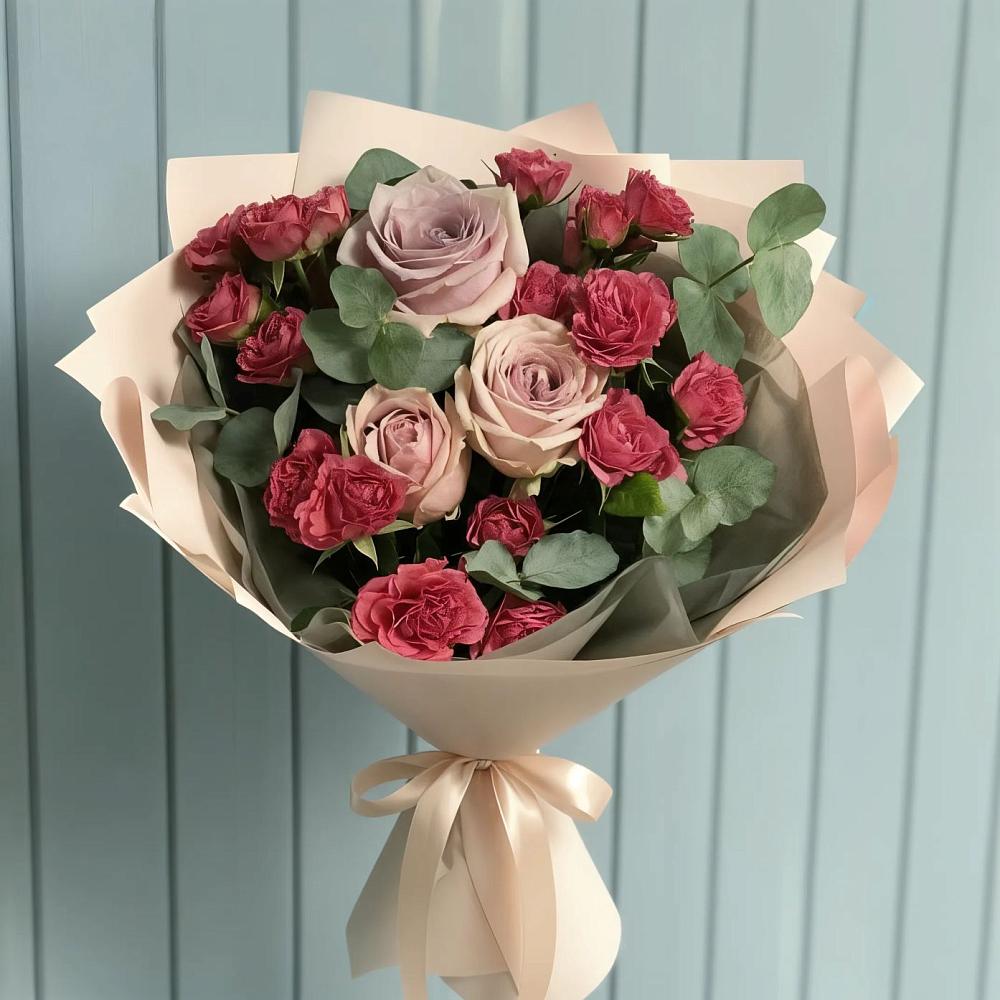 Букет цветов из: Гвоздики и Розы в Алексеевка Уфимский район