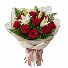 Букет цветов из:  Лилии и Розы в Алексеевка Уфимский район