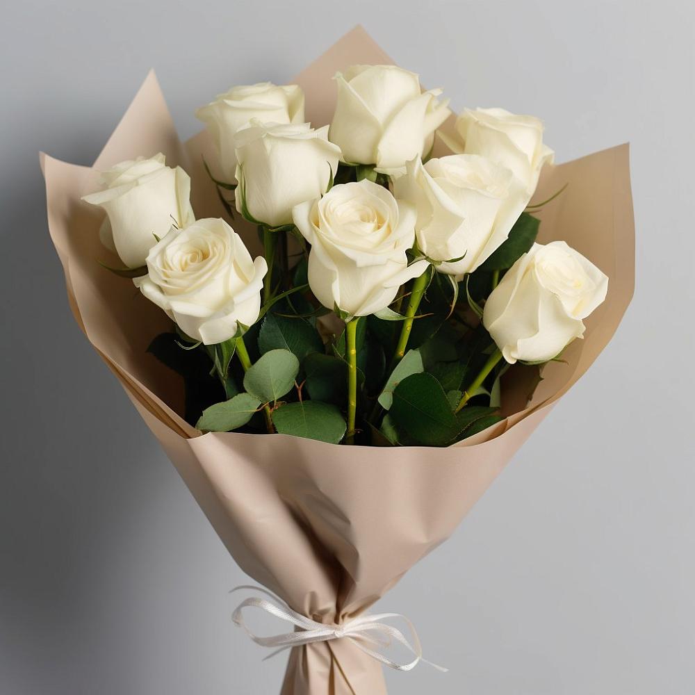 Букет 9 Белых роз Эдлесс Лав в Алексеевка Уфимский район