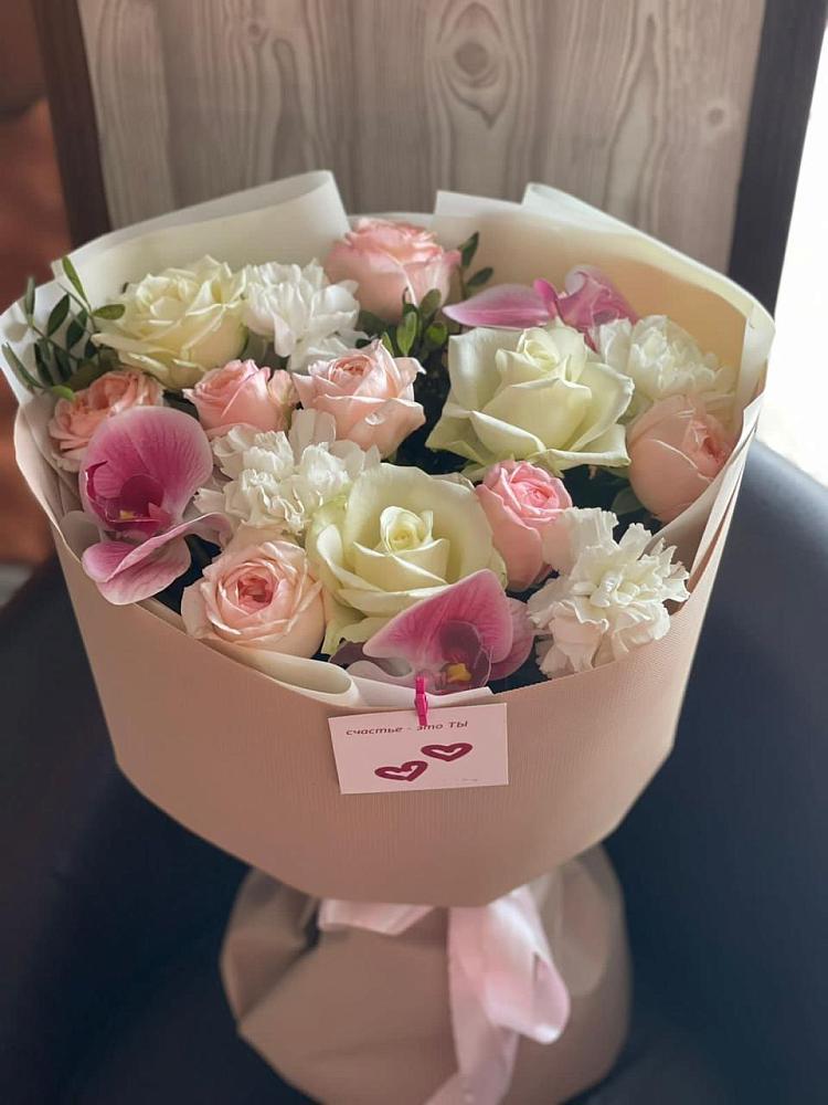 Букет цветов из: Орхидеи, Розы и Гвоздики в Алексеевка Уфимский район