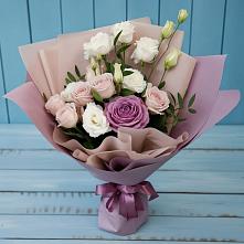 Букет цветов из:  Розы и Лизиантусы в Алексеевка Уфимский район