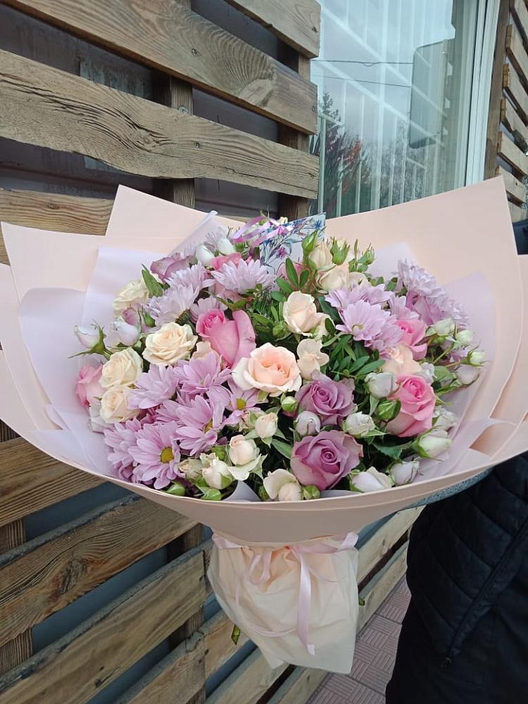 Букет цветов из: Розы и Хризантемы в Алексеевка Уфимский район