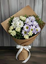 Букет цветов из:  Хризантемы и Розы в Алексеевка Уфимский район