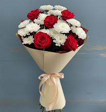 Букет цветов из:  Розы и Хризантемы в Алексеевка Уфимский район