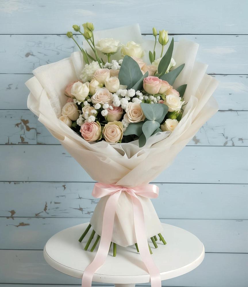 Букет цветов из: Розы и Лизиантусы в Алексеевка Уфимский район