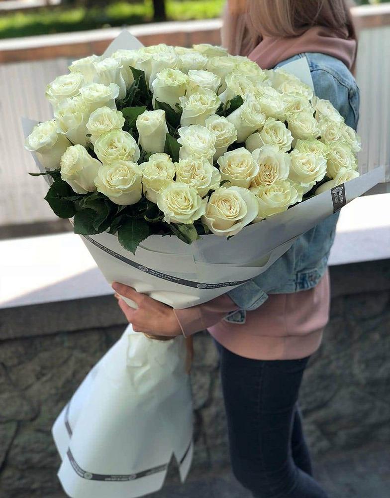 35 Белых роз в Алексеевка Уфимский район Букет 35 Белых роз в Алексеевка Уфимский район