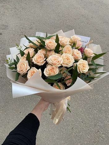 Букет Кремовые розы Латте в Алексеевка Уфимский район