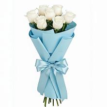 Букет 7 белых роз Проуд #REPLACE_PRED# Алексеевка Уфимский район