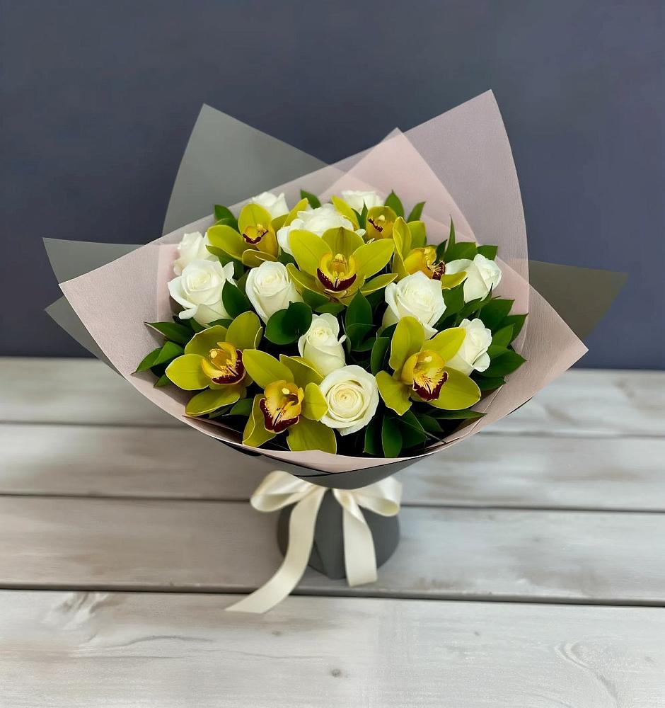 Букет цветов из: Орхидеи и Розы в Алексеевка Уфимский район