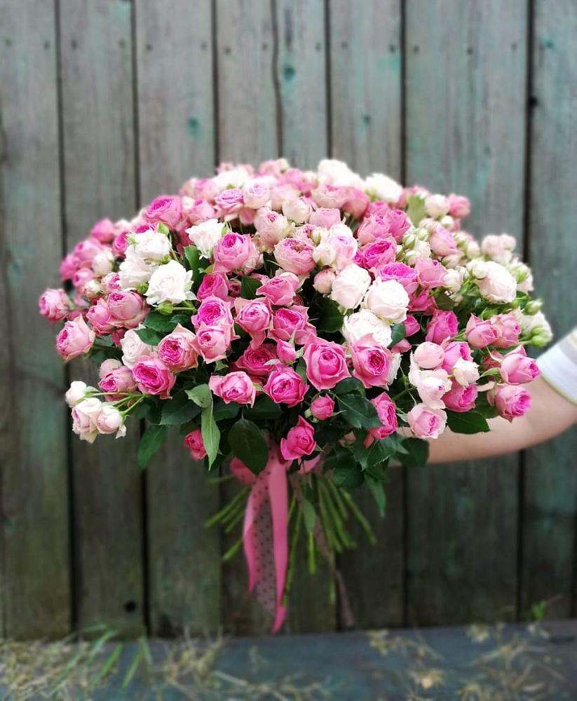 Букет Розовые кустовые розы Натали и Лав Лидия в Алексеевка Уфимский район