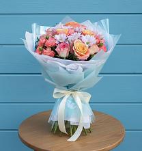 Букет цветов из:  Хризантемы и Розы в Алексеевка Уфимский район