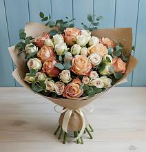 Букет цветов из:  Альстромерии и Розы в Алексеевка Уфимский район